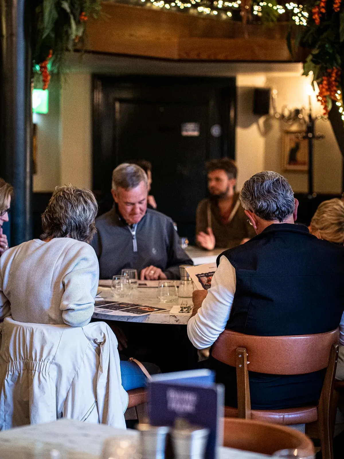 Evening dining under the lights at Bistro Franc, Liverpool